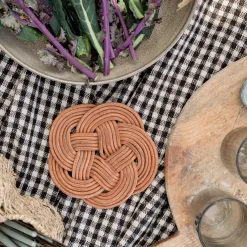 Knotted Leather Trivet