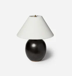 Large Iron Black Orb Lamp