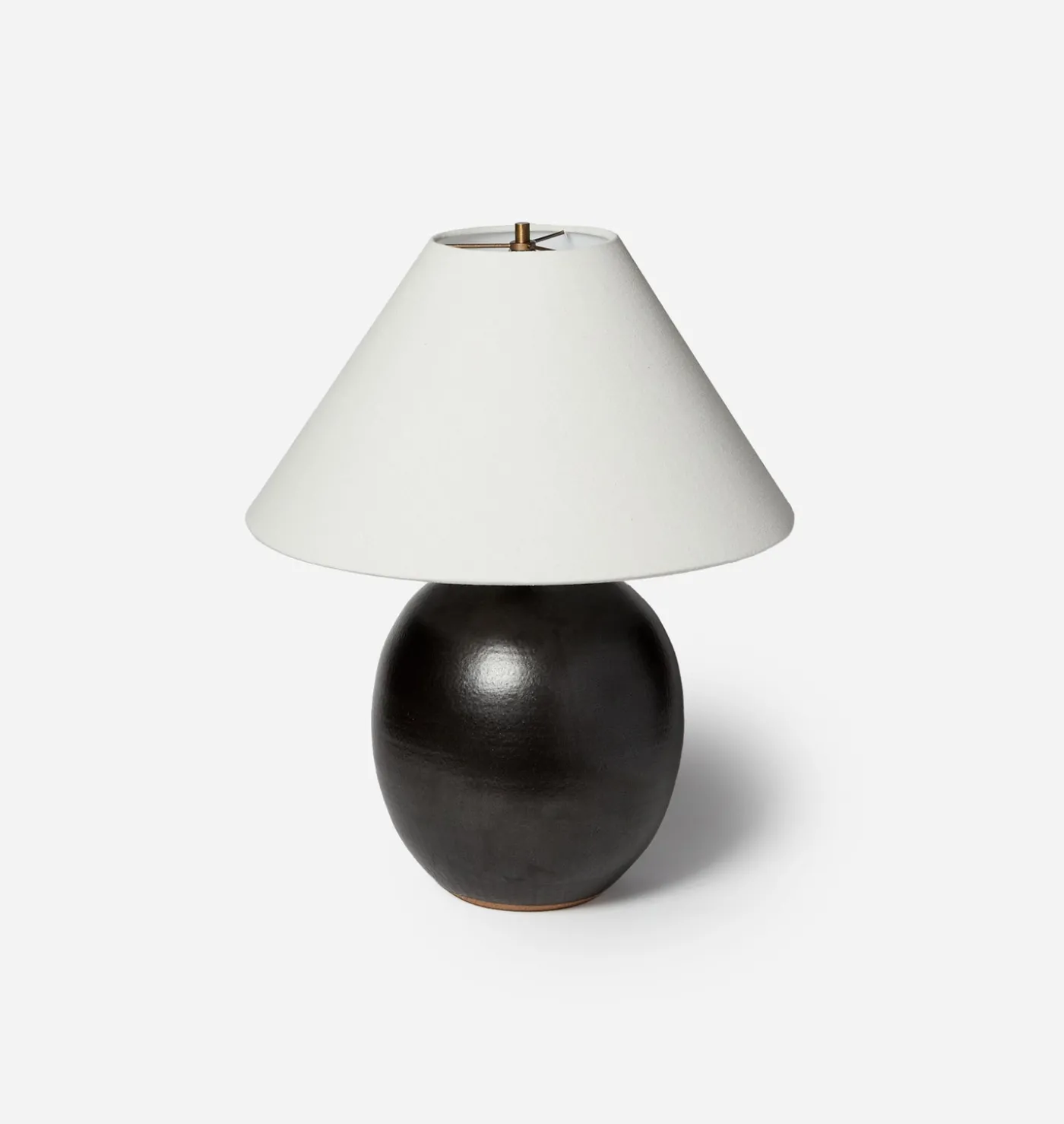 Large Iron Black Orb Lamp