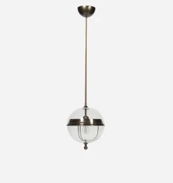 Livorno Brass & Glass Globe Pendant