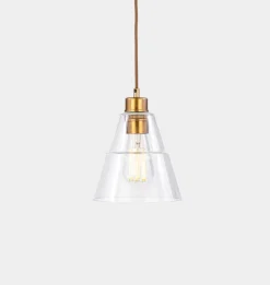 Lyx Clear Glass Cone Pendant Light