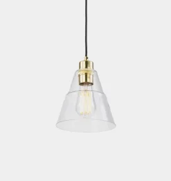 Lyx Clear Glass Cone Pendant Light