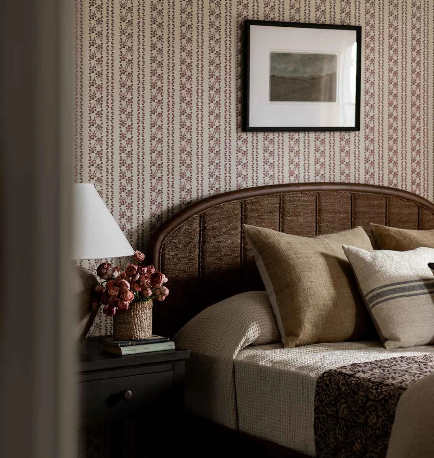 Marisol Stripe Grasscloth Wallpaper