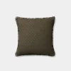 Meadowlark Pillow 22'' x 22'' Dark Green