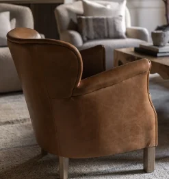 Melvin Petite Leather Lounge Chair