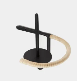 Millar Steel & Rattan Toilet Paper Holder