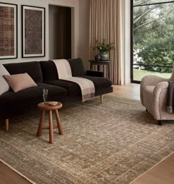 Molly MOL-06 Gold / Blue Area Rug