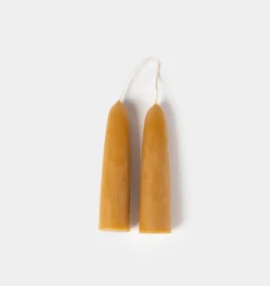 Organic Beeswax Stubbies Candlestick S/2