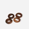 Owen Teak Wood Napkin Ring S/4