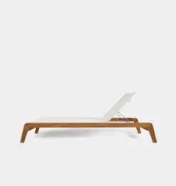 Pacific Outdoor Teak Stacking Sun Lounger