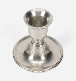 Pewter Taper Candle Holder S/2