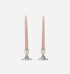 Pewter Taper Candle Holder S/2