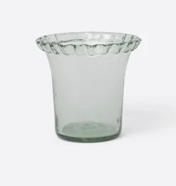 Pie Crust Glass Planter