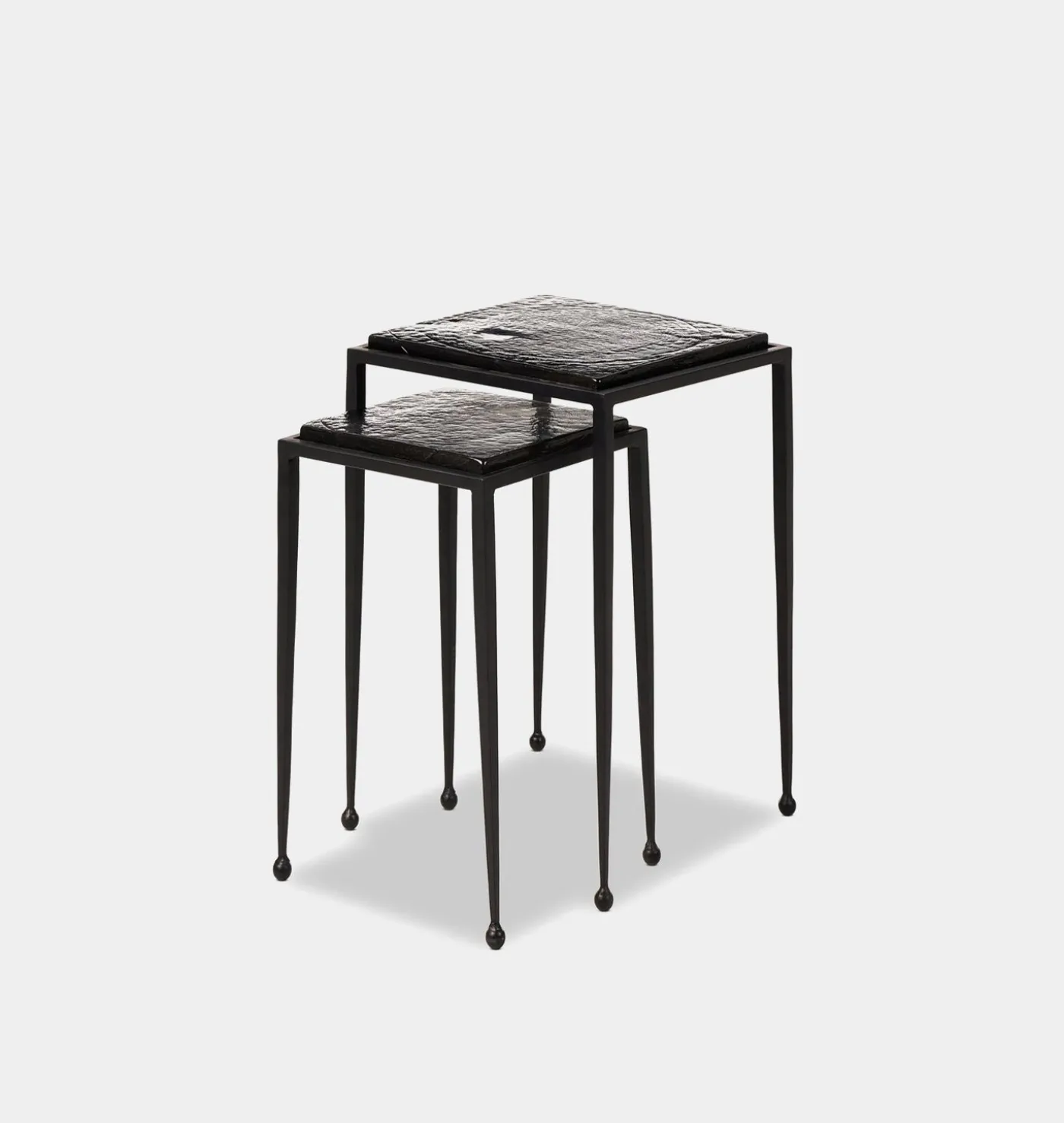 Prescott Cast Glass Nesting Table S/2
