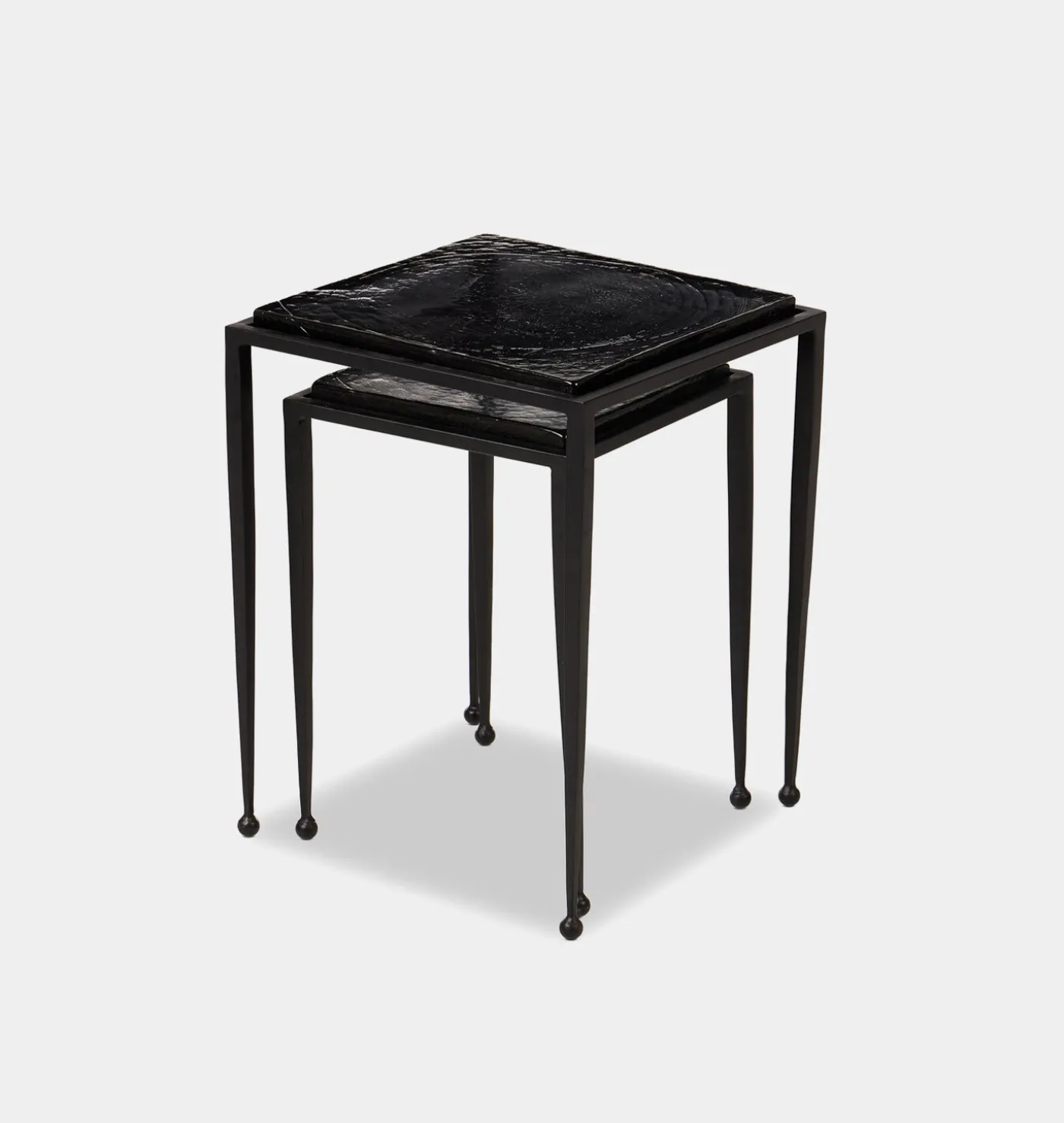 Prescott Cast Glass Nesting Table S/2