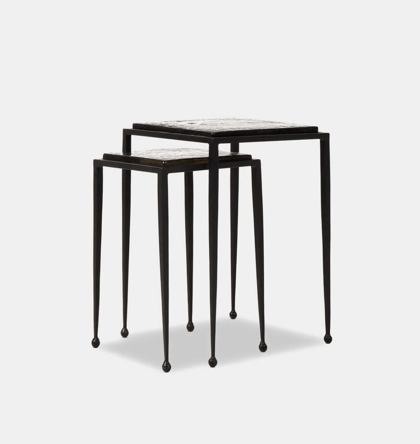 Prescott Cast Glass Nesting Table S/2