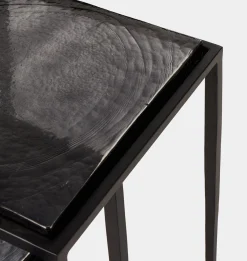 Prescott Cast Glass Nesting Table S/2