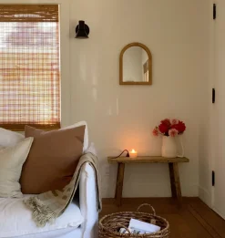 Rattan Wrapped Mirror