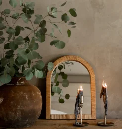 Rattan Wrapped Mirror