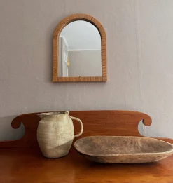 Rattan Wrapped Mirror