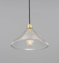 Rebell Coolie Holophane Glass Pendant Light