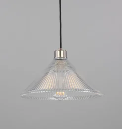 Rebell Coolie Holophane Glass Pendant Light
