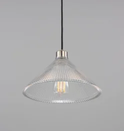 Rebell Coolie Holophane Glass Pendant Light