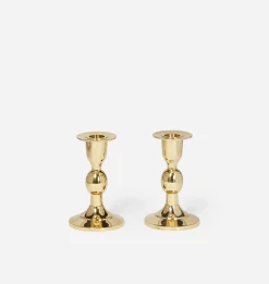 Rina Brass Taper Candlestick Holder