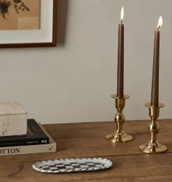 Rina Brass Taper Candlestick Holder