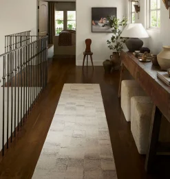Rocky ROC-01 Ivory / Silver Area Rug