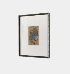 Sentiment Blue Framed Print