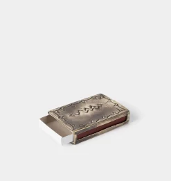 Silver Stamped Matchbox