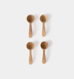 Teak Salt Spoons S/4