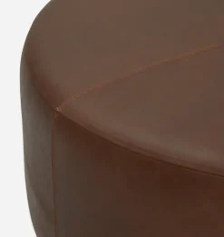 Tocho Round Leather Ottoman