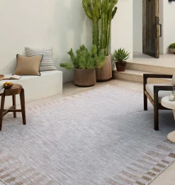 Topanga TOP-08 Silver / Natural Area Rug