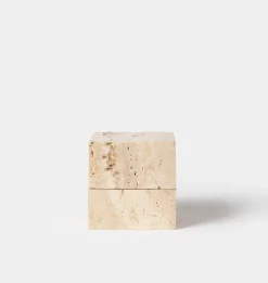 Travertine Cube Box