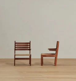 Vintage Mid-Century Cord Armchairs S/2