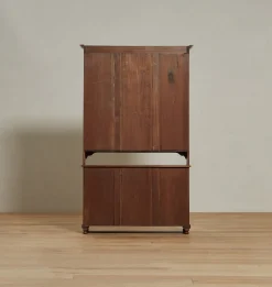 Vintage 19th Century English Oak Glazed Cabinet
