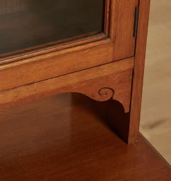 Vintage 19th Century English Oak Glazed Cabinet