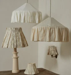 White Linen Pendant Lamp Shade