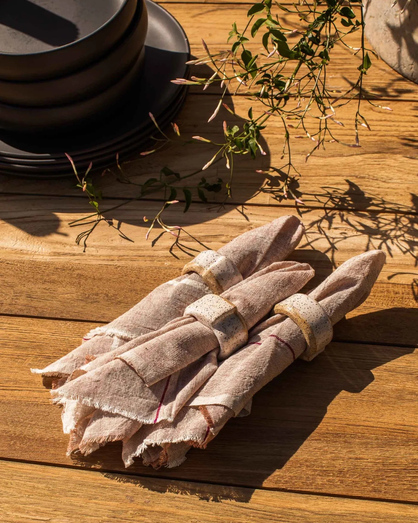 Wylder Ceramic Napkin Rings S/2