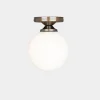 Yaounde Opal Globe Flush Ceiling Light