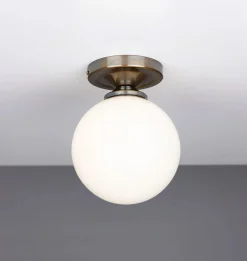 Yaounde Opal Globe Flush Ceiling Light