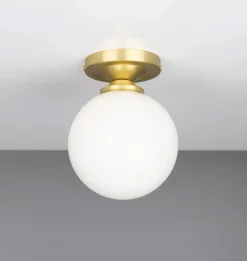 Yaounde Opal Globe Flush Ceiling Light
