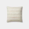 Zephyr Pillow 18'' x 18'' Ivory / Natural